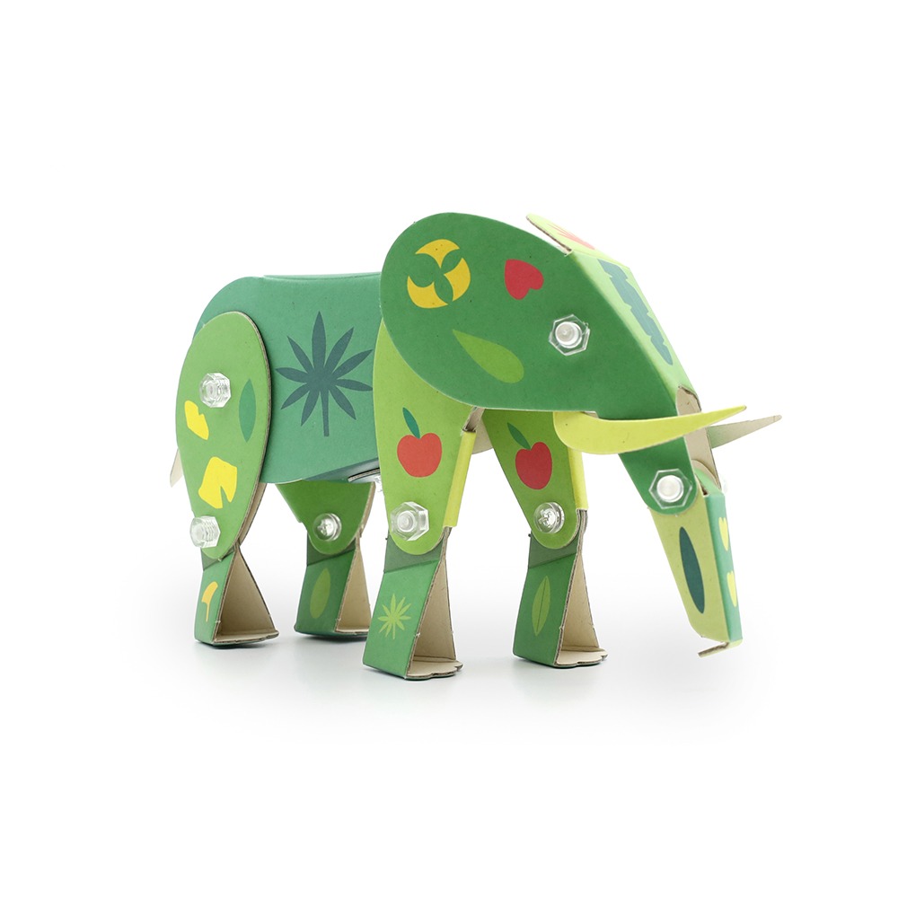 아트봇ㅣ멸종위기동물 아프리카 코끼리 - 사탕수수 종이로 만든 아프리카 코끼리 DIY 장난감