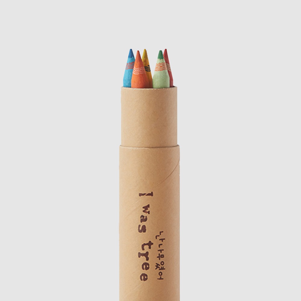 보킷ㅣ종이 색연필 5 pcs - 목재 대신 버려진 재생 종이로 만든 종이 색연필 5 자루 세트